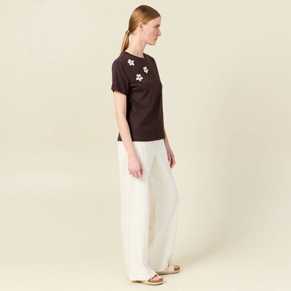 t shirt eco responsable marron femme T-shirt éco-responsable marron femme