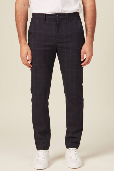 Pantalon chino slim gris foncé homme