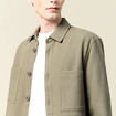 Surchemise manches longues vert kaki homme
