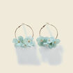 Boucles d'oreilles cr&eacute;oles gris femme