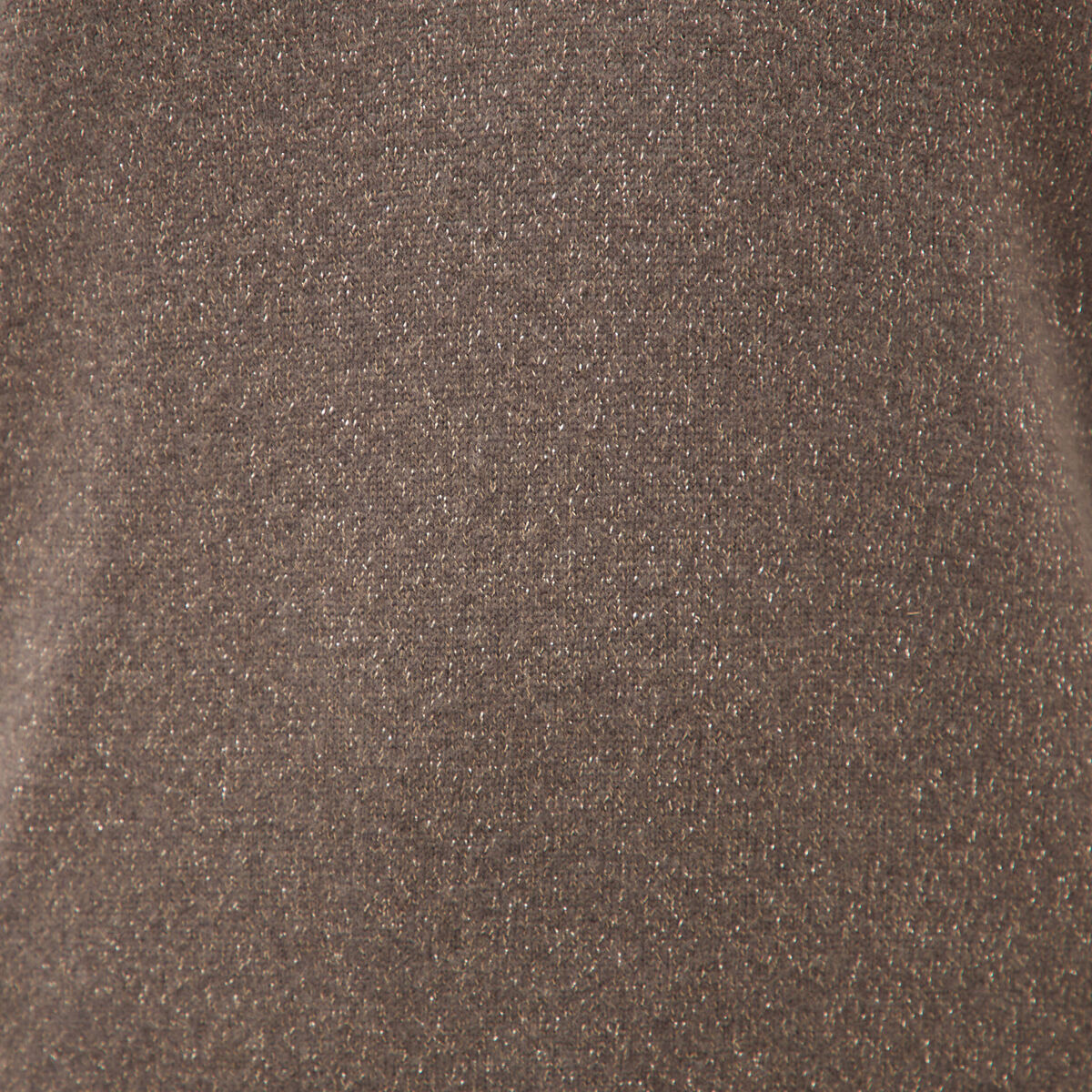 Pull droit col v manches longues taupe femme