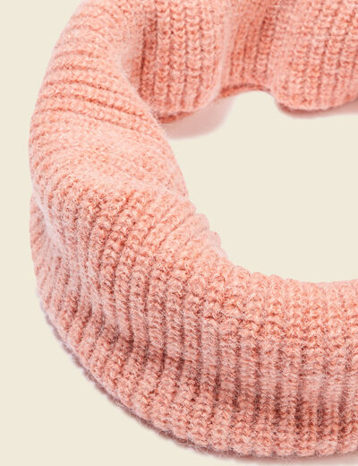 Snood tricoté fabriqué en France orange foncé femme