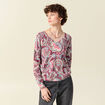 Pull manches longues vieux rose femme
