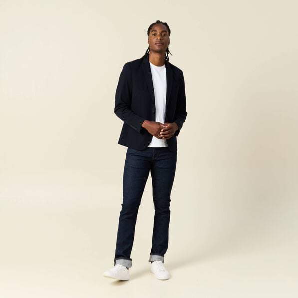 Veste blazer cintrée bleu marine homme