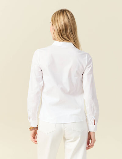 Chemise manches longues ecru femme