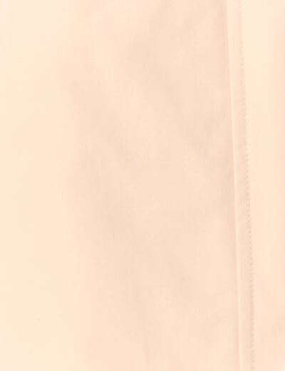 Parka longue à capuche rose clair femme