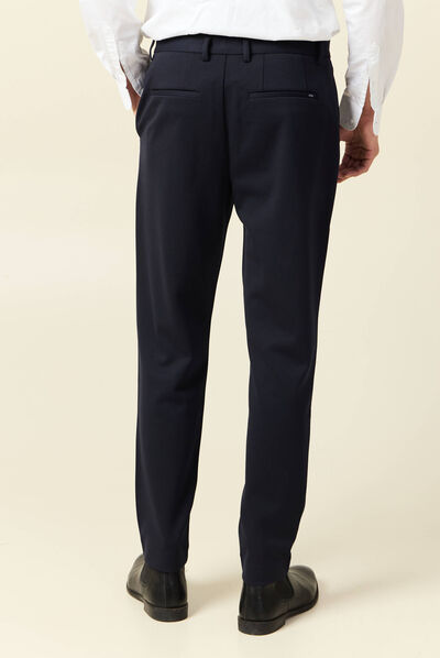 Pantalon chino slim bleu marine homme