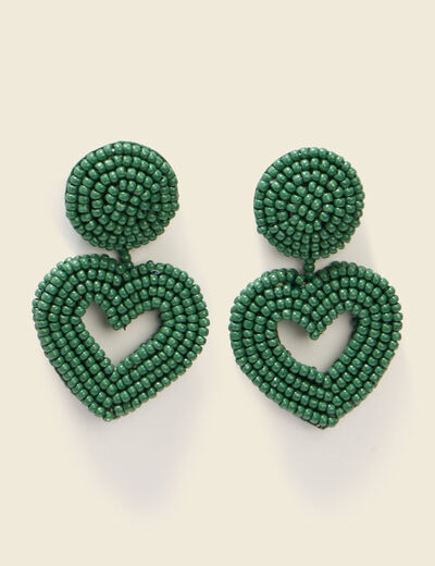 Boucles d'oreilles vert femme