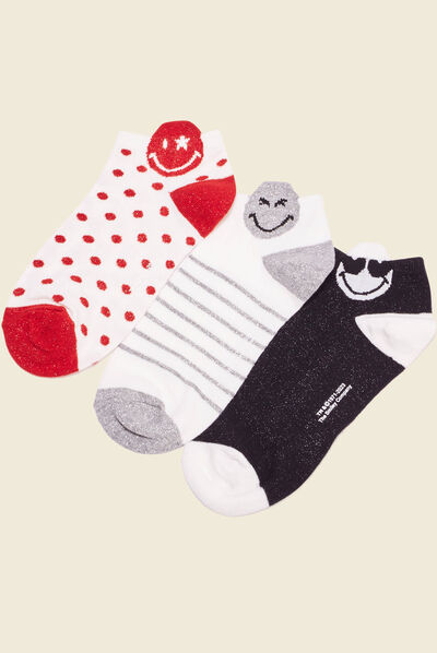 Lot 3 chaussettes SmileyWorld multicolore femme