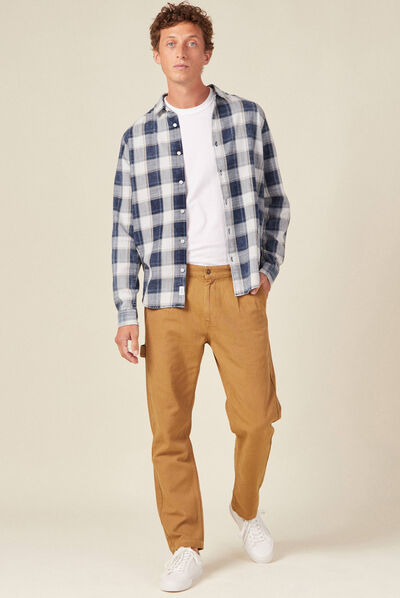 Chemise manches longues ecru homme