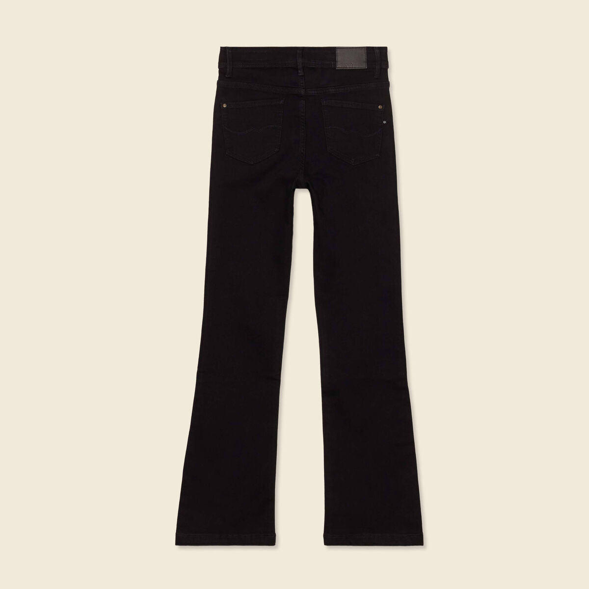 Jeans bootcut denim noir femme