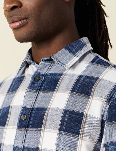 Chemise manches longues ecru homme