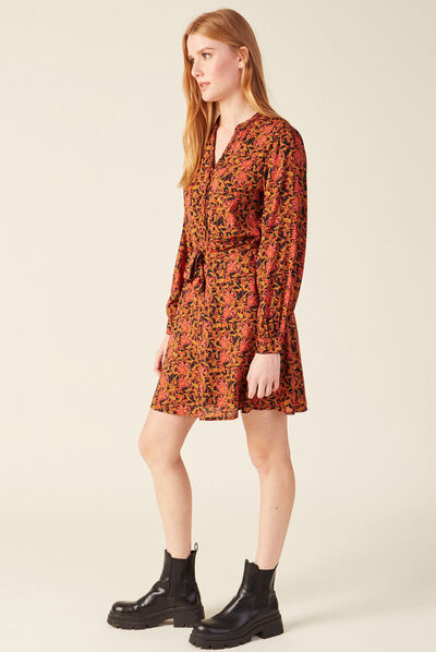 Robe droite éco-responsable noir femme