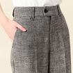 Pantalon large à pinces noir femme