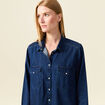 Chemise en jeans manches longues denim stone femme