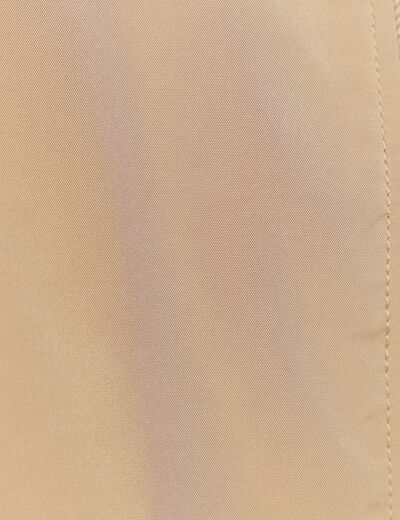 Blouson col droit manches longues marron homme