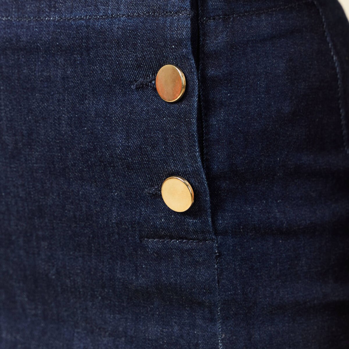Jupe en jeans denim brut femme