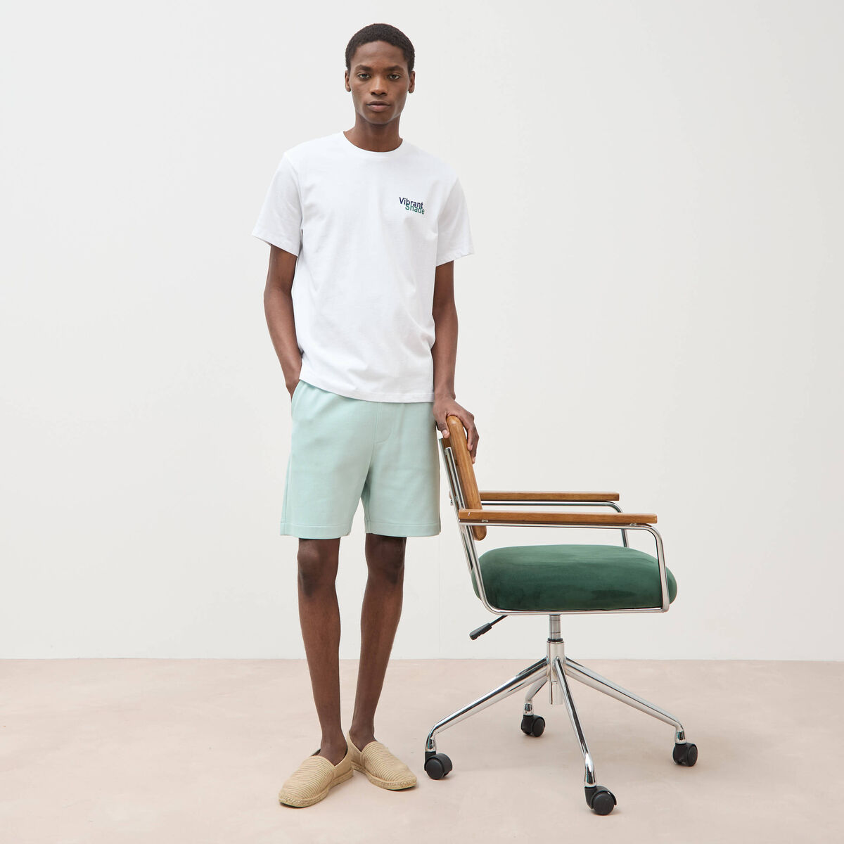 Bermuda bleu gris homme