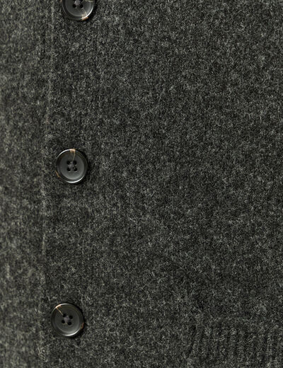 Gilet manches longues gris fonc&eacute; homme