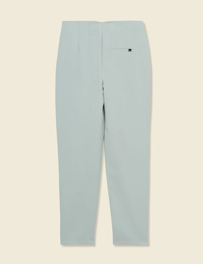 Pantalon cigarette vert olive femme