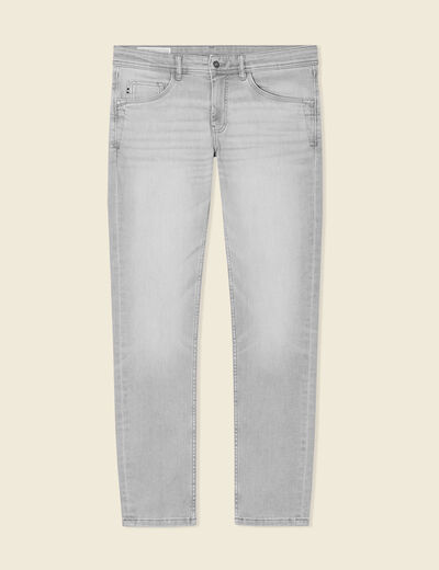 Jeans slim 5 poches denim snow gris homme