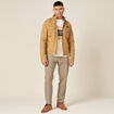 Blouson droit à col montant camel homme