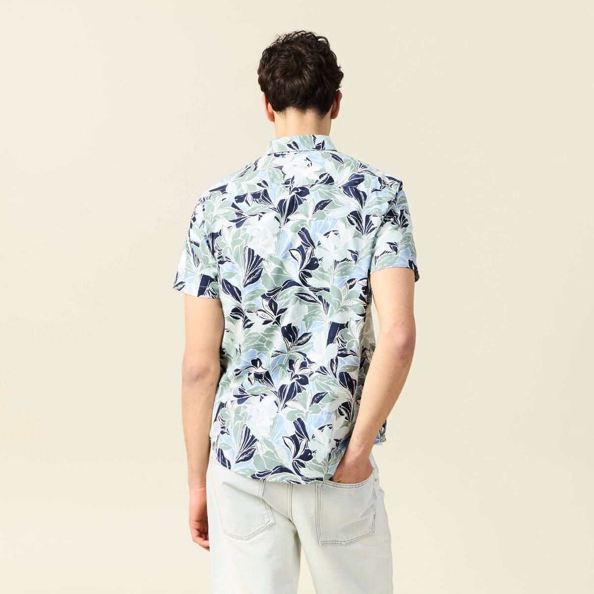 Chemise manches courtes multicolore homme