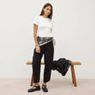 Pantalon barrel noir femme