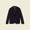 Blazer manches longues col tailleur noir homme