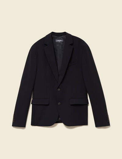Blazer manches longues col tailleur noir homme