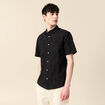 Chemise manches courtes noir homme