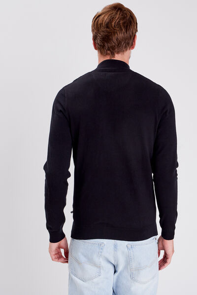 Pull manches longues noir homme