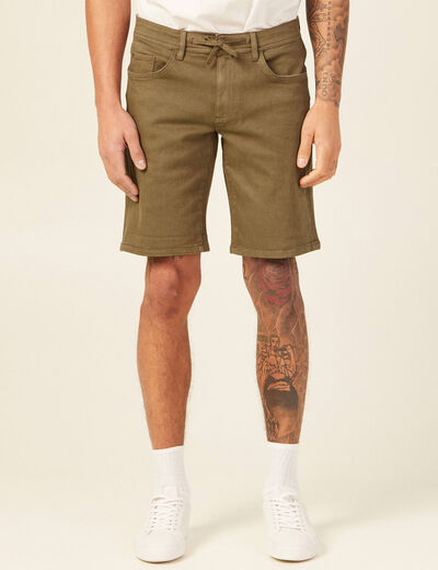 Bermuda éco-responsable taupe homme