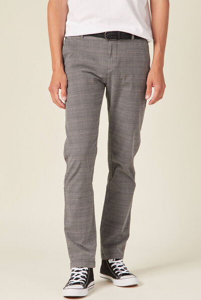 Pantalon chino straight ecru homme
