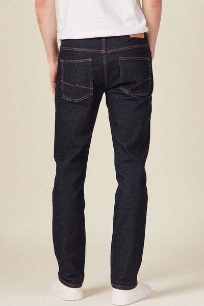 Jeans straight denim brut clean homme