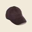 Casquette velours en coton bordeaux homme
