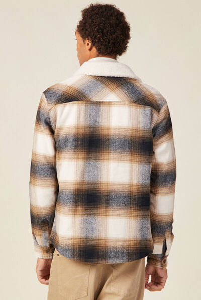 Veste surchemise ample ecru homme