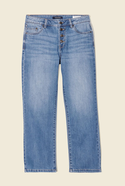 Jeans bootcut 7/8ème denim used femme