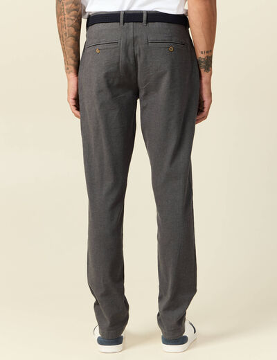 Pantalon chino straight gris foncé homme