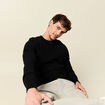 Pull col V noir homme