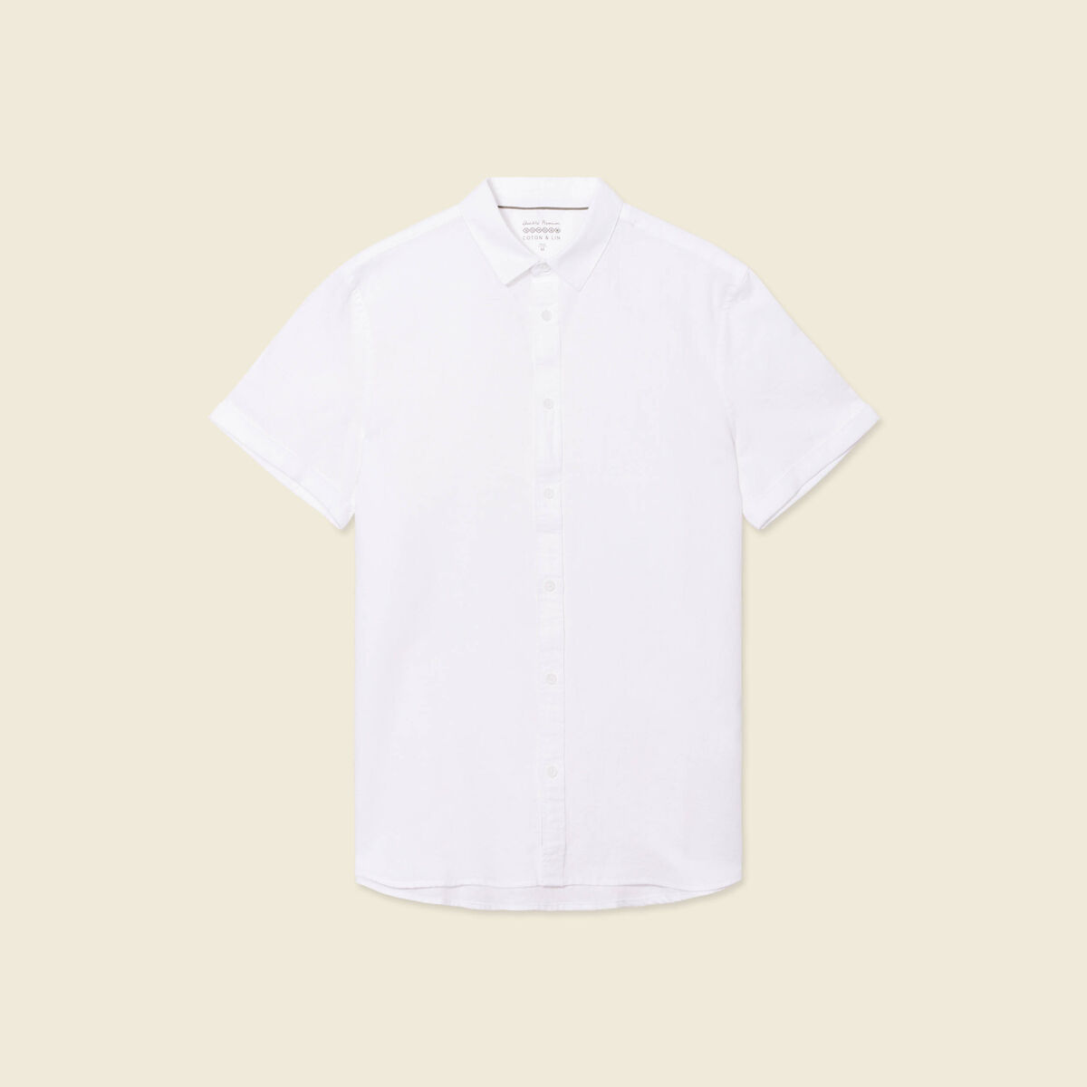 Chemise manches courtes blanc homme