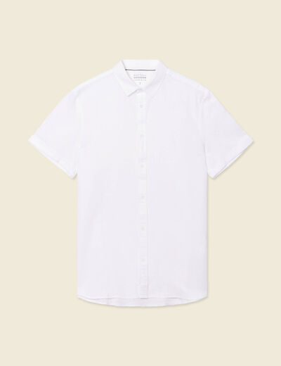 Chemise manches courtes blanc homme