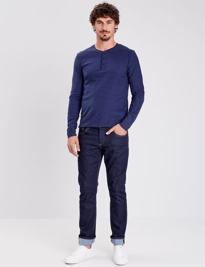 T-shirt manches longues bleu marine homme
