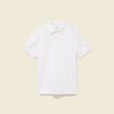Polo cintr&eacute; manches courtes col polo blanc homme
