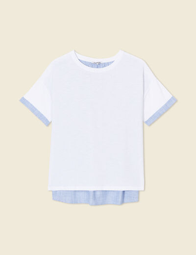 T-shirt manches courtes blanc femme