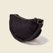 Sac banane velours c&ocirc;tel&eacute; noir femme