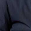 Manteau droit court col classique bleu fonc&eacute; femme