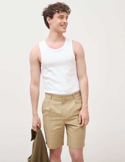 Bermuda vert olive homme