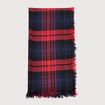 Foulard &agrave; carreaux rouge femme