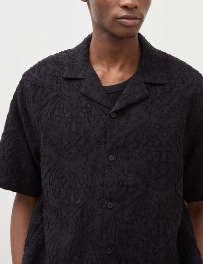 Chemise boyfriend en coton noir homme